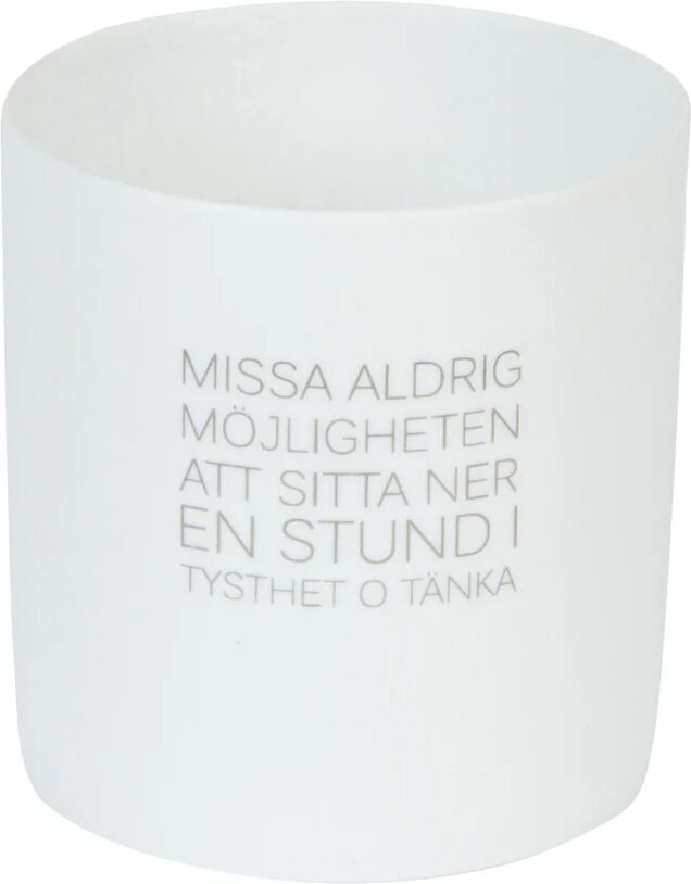 Ernst Telysholder med citat Missa aldrig