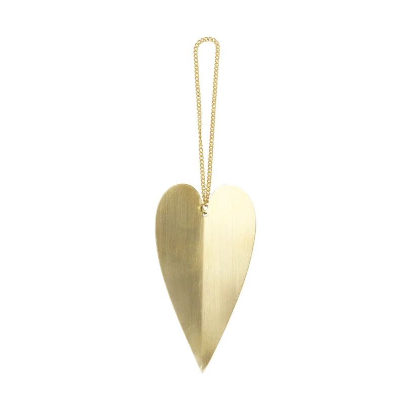 Ferm Living Heart brass juletrepynt 4-stk.