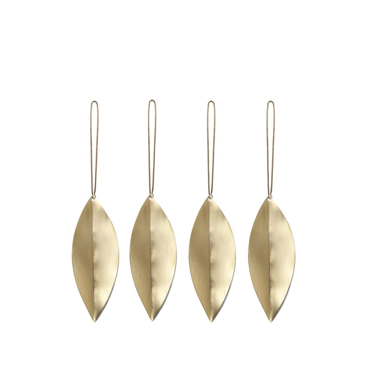 Ferm Living Leaf brass juletrepynt 4-stk