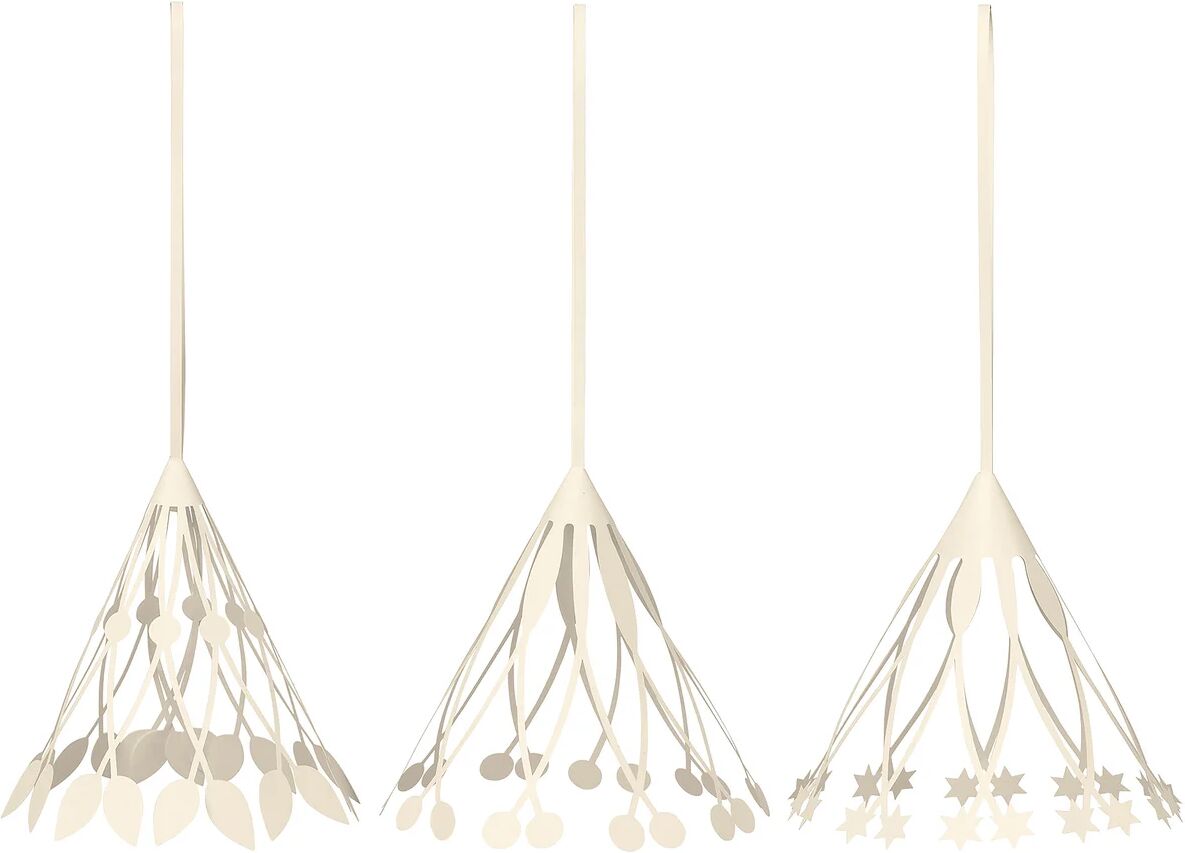 Ferm Living Paper tassels juletrepynt Ø 10 cm 3-pakning Offwhite