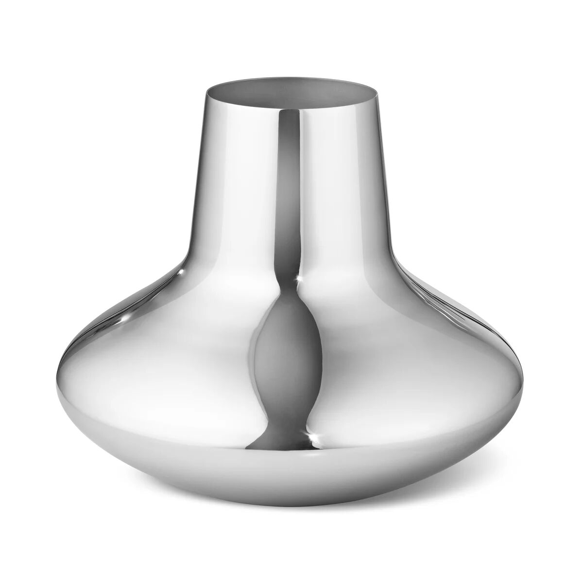 Jensen Henning Koppel vase rustfritt stål Medium, 18,5 cm
