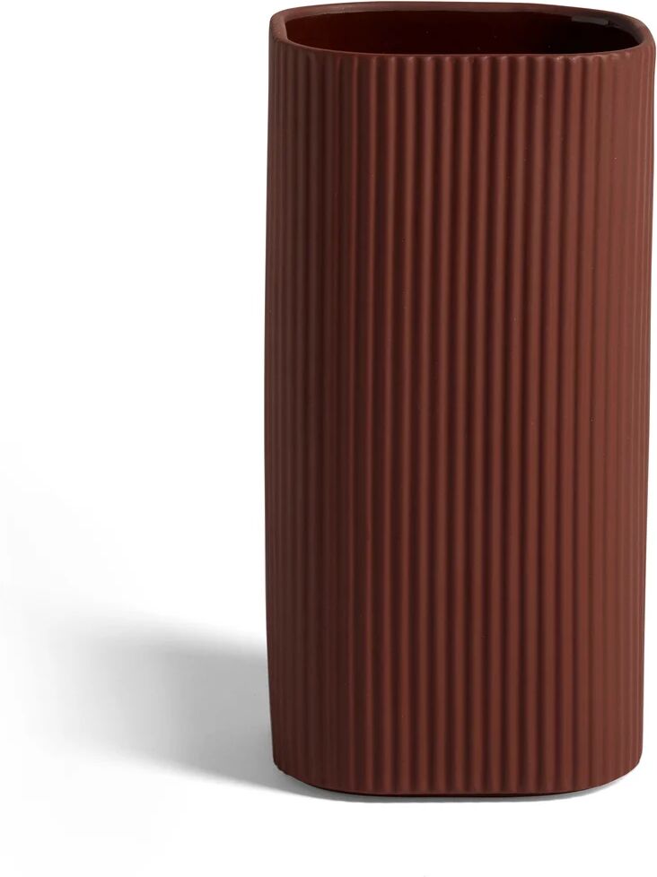 HAY Facade vase 22 cm Dark terracotta