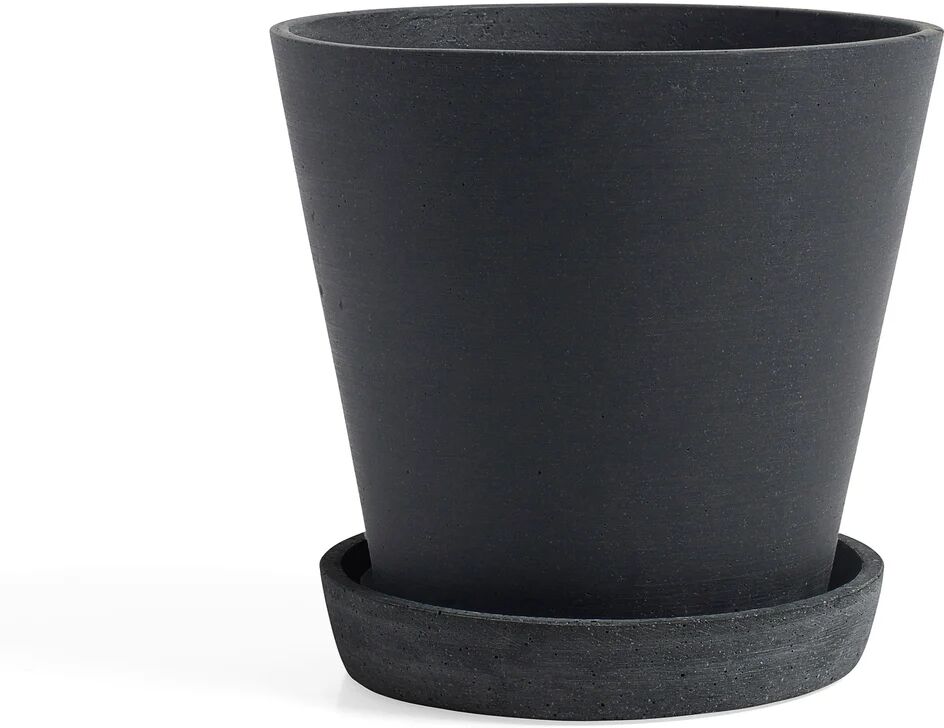 HAY Flowerpot with saucer krukke XXL Svart