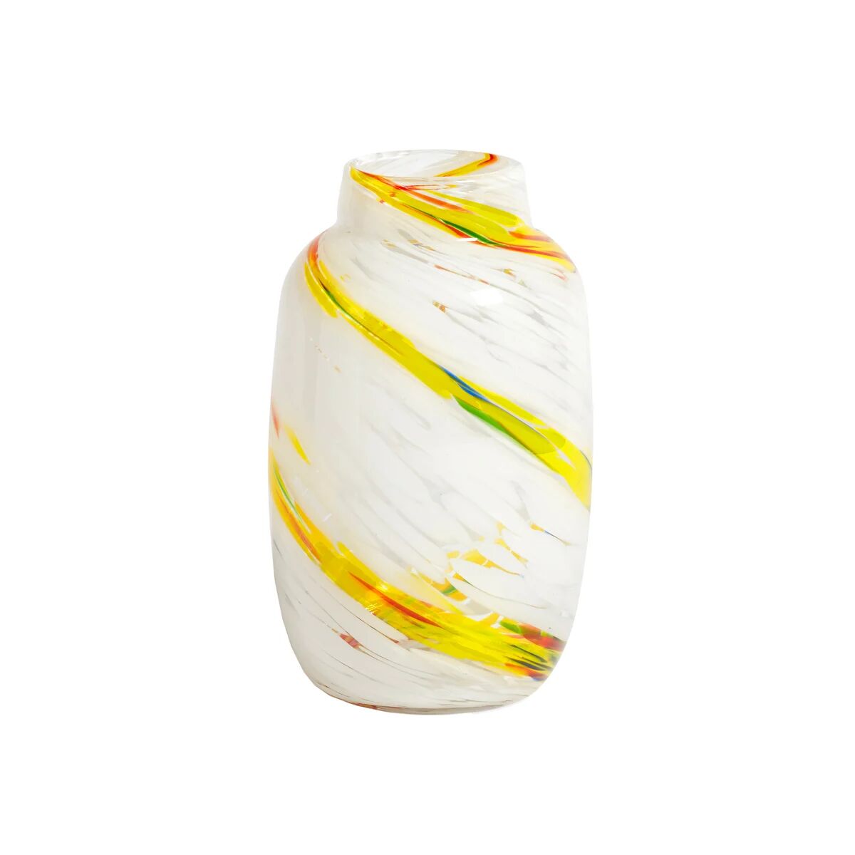 HAY Splash Round vase M 23 cm Lemon swirl