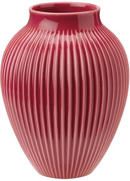 Knabstrup Keramik Knabstrup vase riller 20 cm Bordeaux