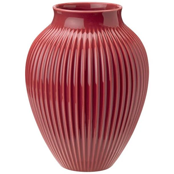 Knabstrup Keramik Knabstrup vase riller 27 cm Bordeaux