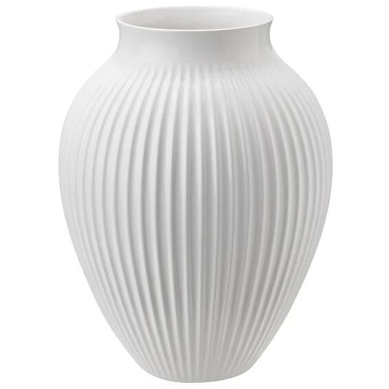 Knabstrup Keramik Knabstrup vase riller 27 cm Hvit