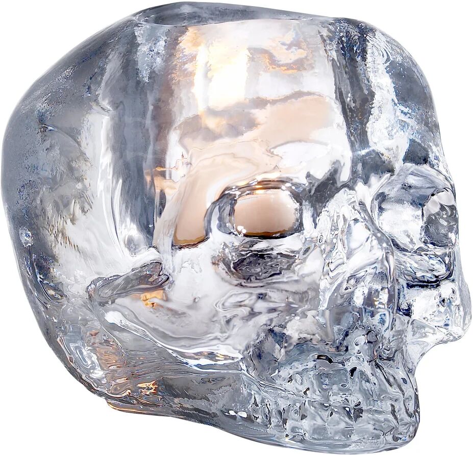 Kosta Boda Skull Telysholder klart glass