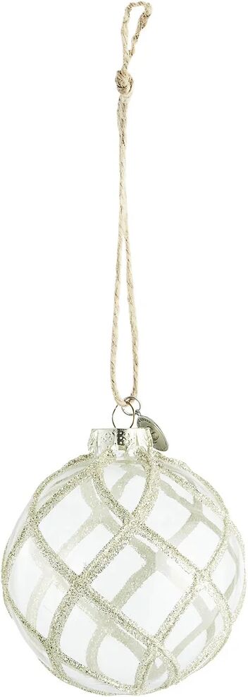 Lene Bjerre Merya julekule Ø8 cm Clear-light gold