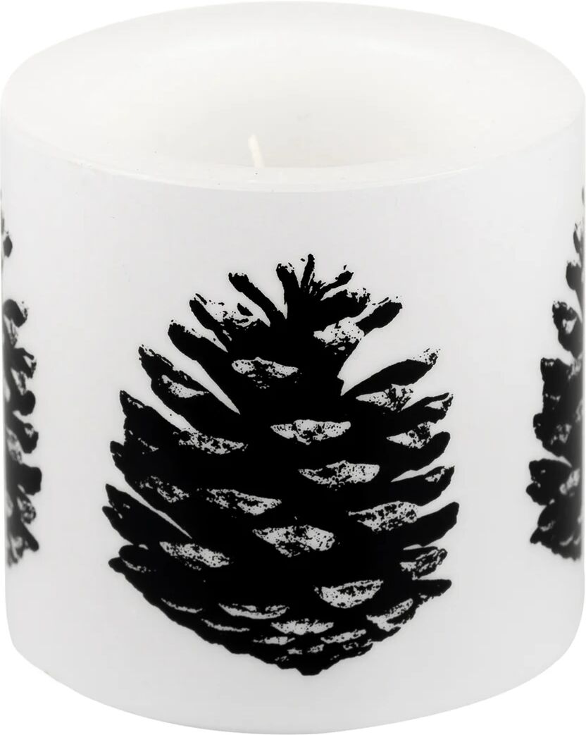 Muurla Nordic The Pine Cone kubbelys 8 cm Hvit-svart