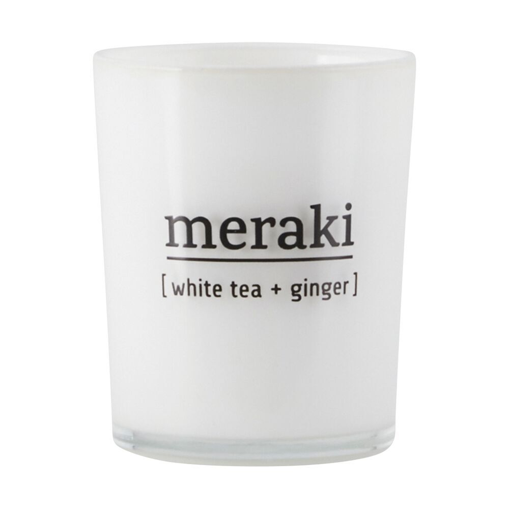 Meraki Scented Candle, White Tea & Ginger - 12 Timer