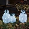 Konstsmide Christmas Akrylowe figurki podświetlane LED Pinguinfamilie 3 szt