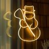 Konstsmide Christmas Okienna lampa LED z sylwetką bałwana