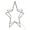 Beliani Decoração de Natal para exterior em metal preto 80 cm com luz LED em forma de estrela decoração de design moderno