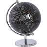 Beliani Globo terrestre decorativo em preto 15 cm design monocromático estilo moderno