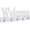 vidaXL Cabide de parede WELCOME 74x29,5 cm branco