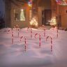 Ambiance Conj. de iluminações de Natal em forma de bengala doce 8 pcs