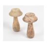 Luv Saffron Peça Decorativa Minimal Wooden Mushroom Showpieces Set Of 2