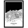 Nacnic Póster con mapa de Casablanca Marruecos (A3)