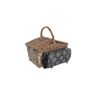 Dkd Home Decor Cabaz Picnic Natural Cinzento Madeira Vime 40 X 28 X 19 Cm