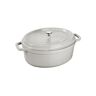 Staub La Cocotte 33 Cm Oval Branco Trufado Ferro Fundido