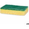 Bigbuy Home Conjunto de Esfregões Verde Amarelo Cellulose Fibra Abrasiva 10,5 X 6,7 X 2,5 Cm 26 Unidades