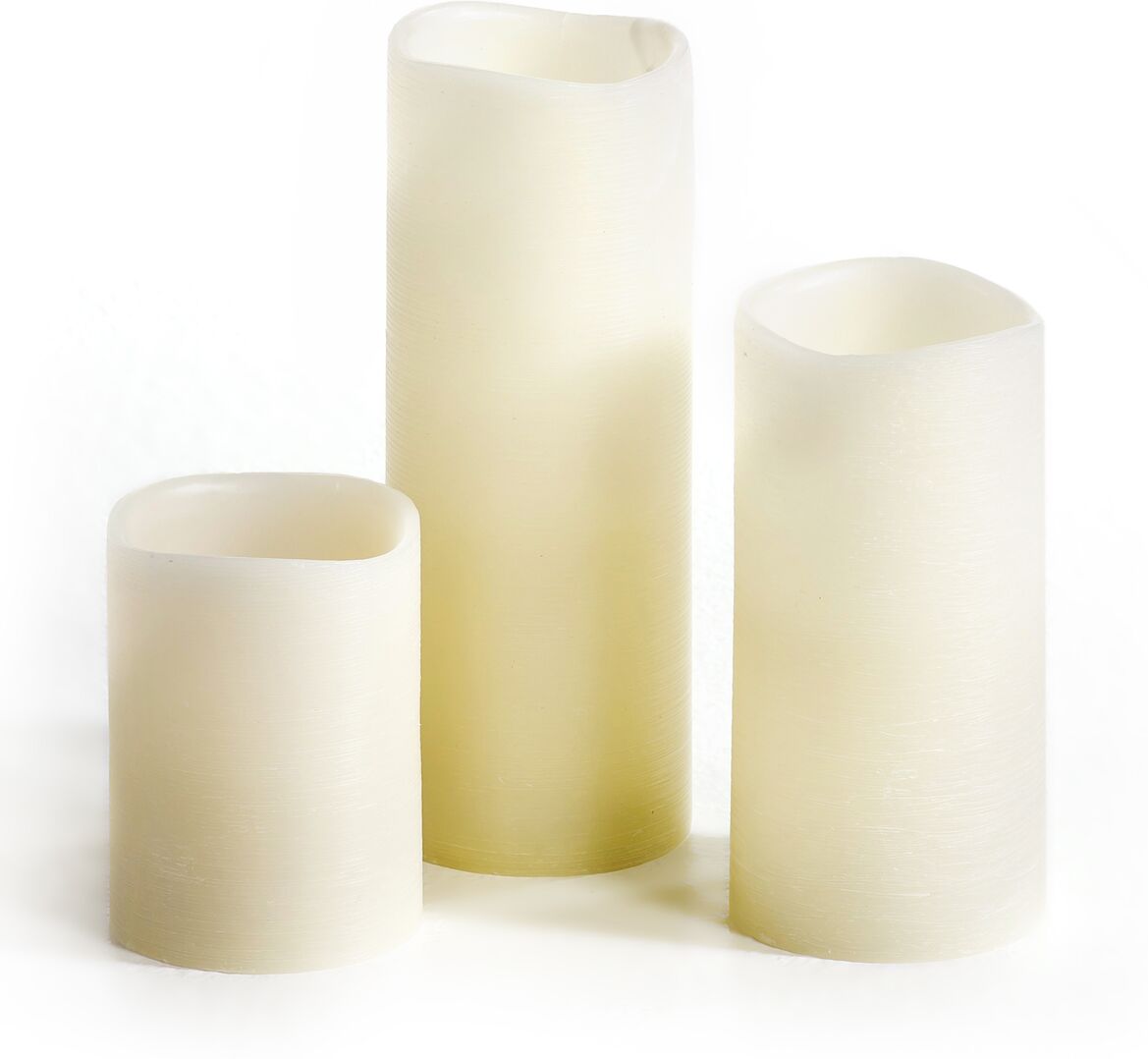 Am.pm Lote de 3 velas led, com pilhas   Branco