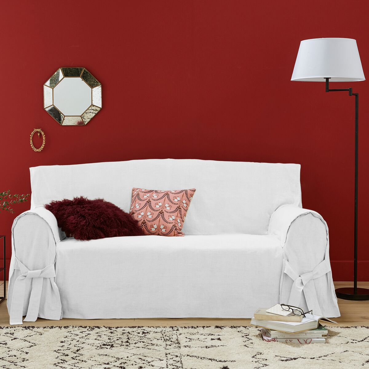 La Redoute Interieurs Capa para sofá em linho/algodão, JIMI   Branco