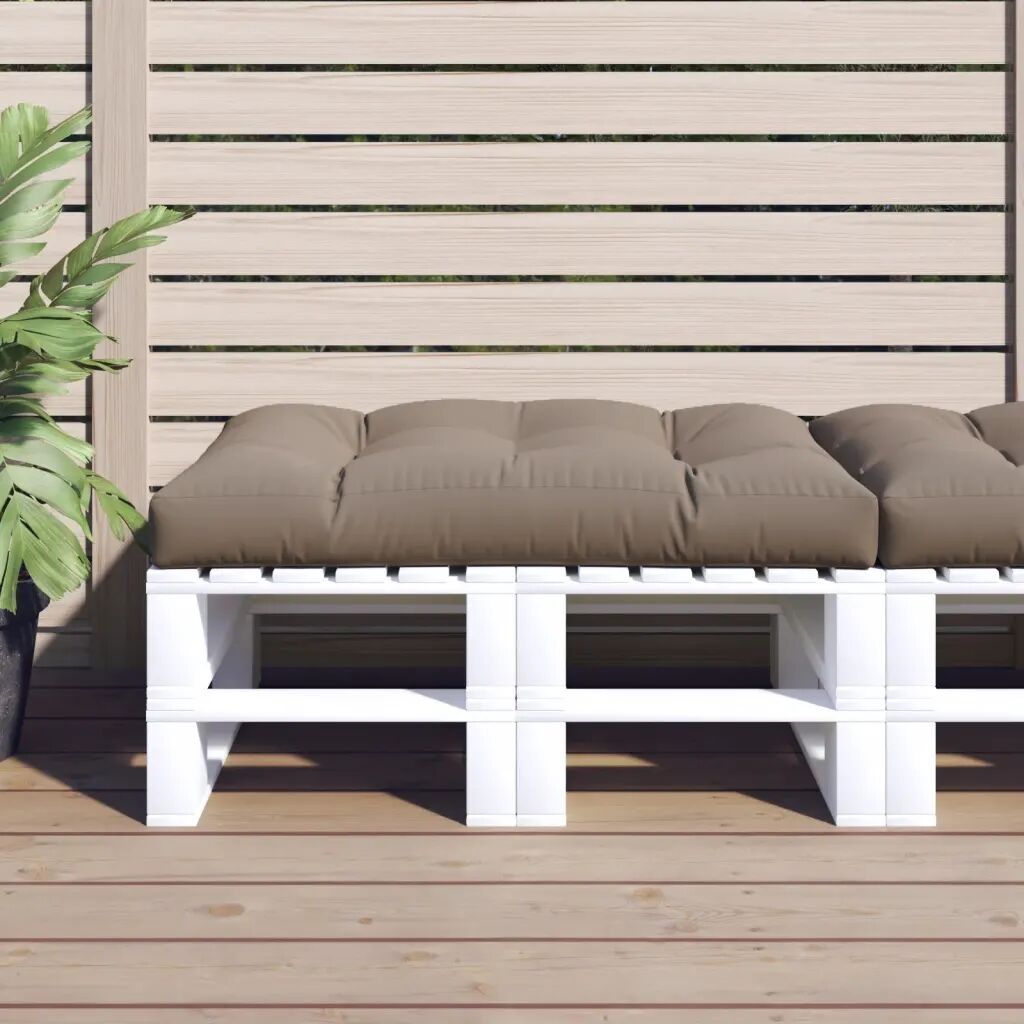 vidaXL Almofadão assento jardim 120x80x10cm tecido cinza-acastanhado