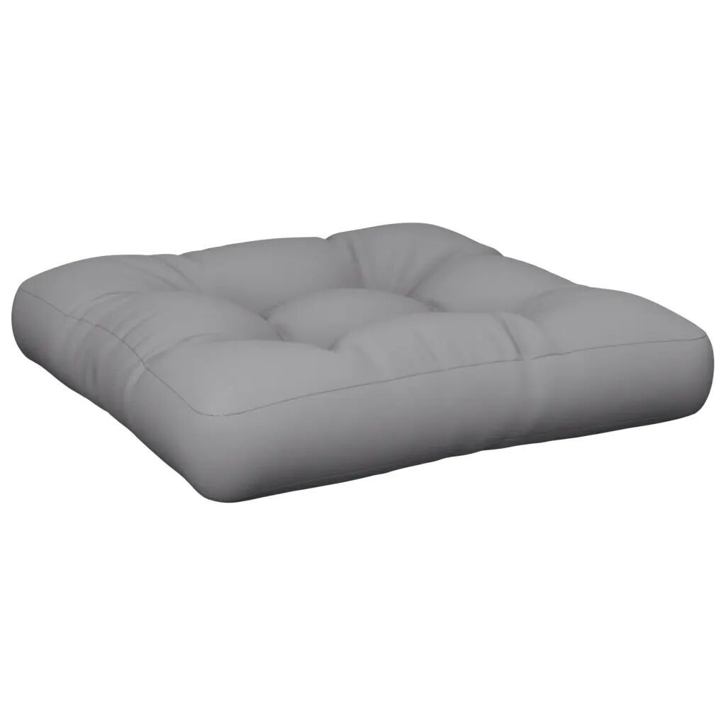 vidaXL Almofadão para sofá de paletes 50x50x12 cm cinzento