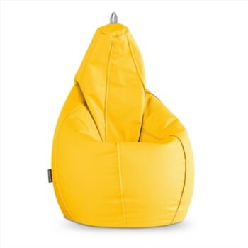 Happers Pufe XL Indoor em Forma de Pêra Amarelo