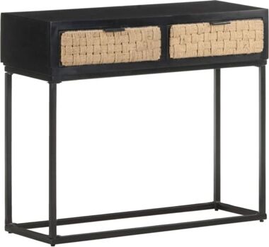 Vidaxl Mesa Consola (Preto - Madeira - 90 x 35 x 76 cm)