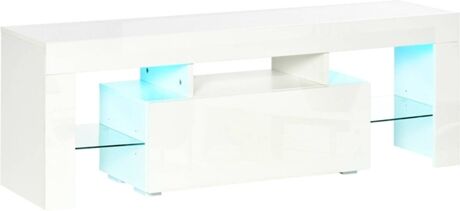 Homcom Móvel de TV 839-123V91WT (130 x 35 x 45 cm - MDF - Branco)