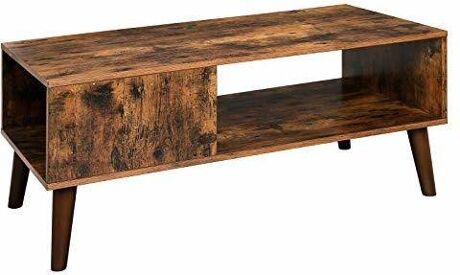 ART Mesa de Centro VRELCT09BX-5 Estilo Retro (Castanho - 100 x 50 x 45 cm)