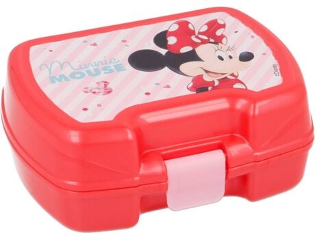 Minnie Mouse Lancheira (Vermelho - Plástico - 4 x 10.5 x 8 cm)