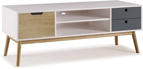 Vs Venta-Stock Móvel TV Leti (140x40x52 cm - Pinho Maciço - Multicor)