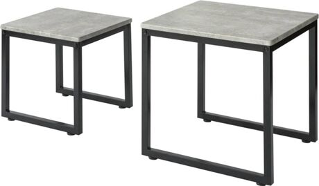 Sobuy Mesa FBT42-HG (MDF e Metal - 50 x 50 x 50 cm / 40 x 40 x 40 cm)