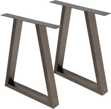 Ecd Germany Conjunto de 2 Pernas de Mesa Desenho Trapezoidal (Antracite - 60x72 cm)