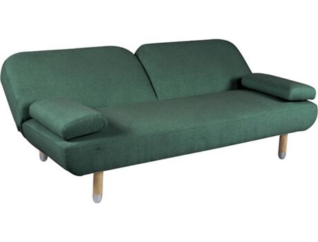 Bazar Mondiale Sofá Cama (Verde - Madeira de Faia - 204/186x90x81/40 cm)