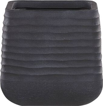 Beliani Vaso Parikia (Preto - Resina de Poliéster - 38 x 38 x 37 cm)