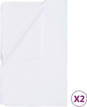 Vidaxl Protetores de Colchão Impermeáveis 2 Uni. (Branco - 200x200 cm)