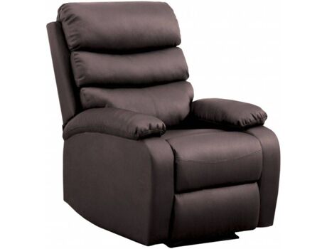 Gridinlux Cadeira de Massagem Reclinável Castanho (Couro Sintético - 80x92,5x100 cm)