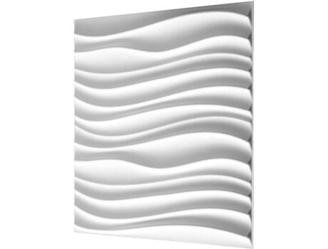 Wallart Painéis de Parede (Branco - Fibra - 12 Peças)