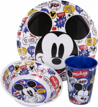 Mickey Mouse Conjunto de Cozinha MOU65720-00-U Branco (Melamina)