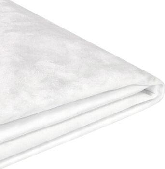 Beliani Capa de Cama Fitou Branco (214x190x75 cm - Veludo)