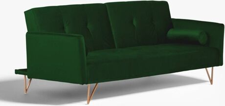 Sklum Sofá-Cama Jehrd (Verde - Veludo - 77 x 194.5 x 91 cm)