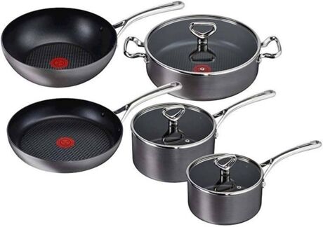 Tefal SET 5 PEÇAS COLEÇÃO RESERVE H903S546 ALUMÍNIO, PEGAS FIXAS, antiaderente