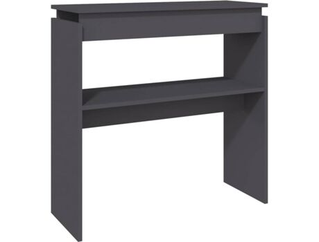 Vidaxl Mesa Consola (Cinzento - Aglomerado de Madeira - 80x30x80 cm)