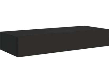 Vidaxl Prateleira de Parede (Preto - MDF - 60x23.5x10 cm)