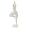 GILDE Figurina Ballerina, Rasina, Alb, 19x52 cm